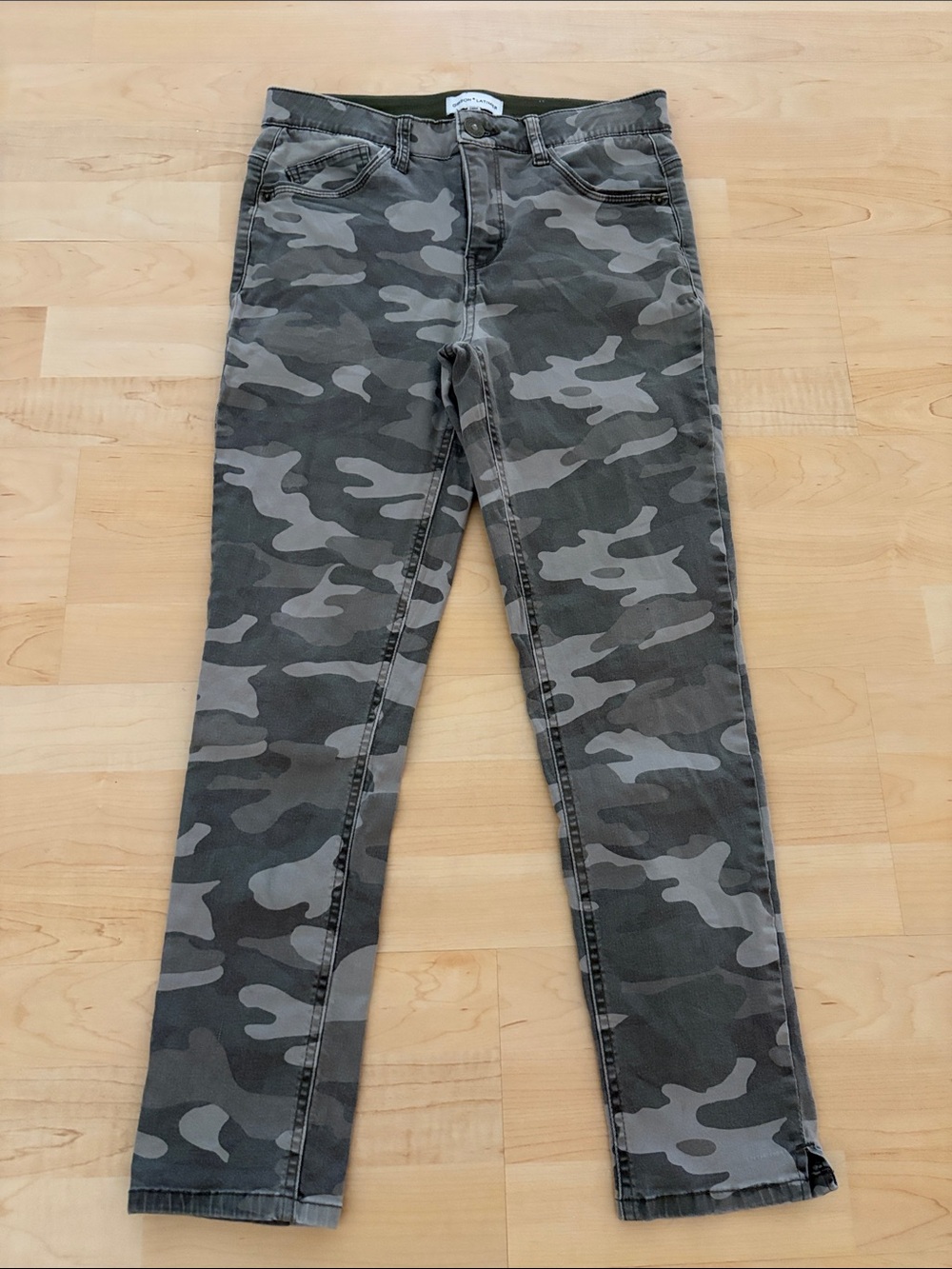 Gibson Latimer Olive Green Camo Skinny Pants Size 4